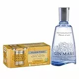 Gin Mare & FEVER-TREE Indian Tonic Water - Cocktail Set - 1x 0.7L Premium Gin mit 8-Pack 150 ml Tonic Water - Das Premium Gin & Tonic Set, für einen Cocktail mit mediterranem Twist.