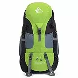Free Knight 50L Wasserdichter ultraleichter Wanderrucksack, rahmenlos, Outdoor-Sport, Tagesrucksack, Reisetasche für Klettern, Camping, Touring, Bergsteigen, Angeln (grün)