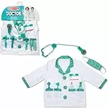 Melissa & Doug - Arzt Kostüm - 8-teiliges Verkleidungsset mit realistischem Zubehör für fantasievolles Rollenspiel, für Kinder ab 3 Jahren