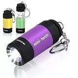 Kssvzz 3 Stück Mini LED Taschenlampe, Bunte Taschenlampe Kinder mit Schlüsselanhänger, USB-Aufladbar Taschenlampen Kleine, Mitgebsel Kindergeburtstag 6 7 8 9 10 11 12 Jahre