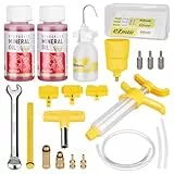 HQCM Entlüftungsset für Shimano Hydraulische Scheibenbremsen, Professionell Fahrrad Bremsflüssigkeit Entlüftungskit Bremsflüssigkeit Service Set Fahrradbremse Brake Bleeding Kit 120ML Mineralöl