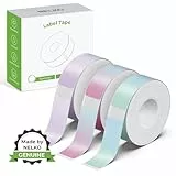 NELKO Original P21 Etikettenband-Ersatz, adaptiertes Etikettendruckpapier, 14 x 40 mm, Standard-laminiertes Büro-Etikettierband, Mehrzweck-Etikettierband, P21, 180 Bänder/Rolle, 3 Rollen