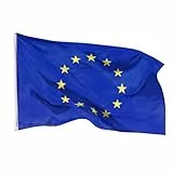 Aricona Europa Flagge 90x150cm - wetterbeständige EU Fahne mit Messingösen, 100% Polyester, robuste Doppelnaht & in lebendigen Farben - ideal für Flaggen-Liebhaber