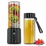 COKUNST Tragbarer Mixer Smoothie Maker to go, 500 ml Mini Standmixer, Leistungsstarker 22000 U/min Smoothie Mixer mit 6 Rostfreien Klingen, mit Reise-Deckel für Küche, Fitnessstudio, Büro