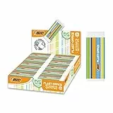 BIC PLAST-OFFICE Radierer aus Kunststoff – PVC-Frei, Für Alle Papierarten, Mit Schutzhülle, Displaybox, 20 Stück