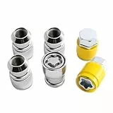 Radsicherungs-Radmutternsatz, 1/2-20 Gewindegröße, Diebstahlschutz, kompatibel mit F-150 B250 G1500 Mustang & Wrangler Comanche Liberty CJ5 CJ6 & Cherokee Century Regal Wildcat Starchief & weiteren