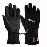 LeapBeast wasserdichte Skihandschuhe Herren Damen, Thermohandschuhe Winter, Unisex Winterhandschuhe Fingerhandschuhe Schneehandschuhe zum Skifahren Skitouren Snowboarden (XL)