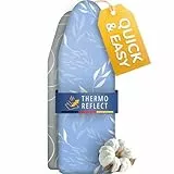 Yellocean Turbo Bügelbrettbezug passend für 120x40 cm, 120x45 cm und bis 125x45 cm –– Hitzereflektierend für schnelleres Bügeln – einfache Montage mit Gummizug – 2X Komfortpolsterung | Größe M