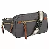 camel active Bari Damen Gürteltasche Bauchtasche Klein Grau