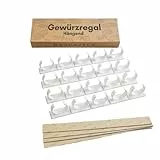 Kapavela Gewürzregal ohne Bohren – Hängendes Gewürzregal für 20 Gewürzgläser – Selbstklebender Gewürzhalter für Wand & Schranktür – Platzsparendes Küchenregal