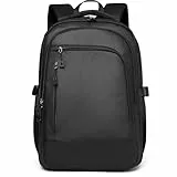 Outplea 15.6' Laptop Rucksack Herren Damen, 20L Schulrucksack Teenager Jungen, Reiserucksack Klein & Modisch, Schultasche Arbeitsrucksack für Business, Schwarz