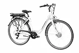 F.lli Schiano E-Moon, E Bike für die Stadt 28 Zoll, 36V 13Ah Abnehmbarer Akku, Motor 250W 40Nm, City Ebike für Herren/Damen, Weiss
