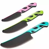 Kindermesser- 3-teilig, Montessori Kindermesser ab 2 Jahren, BPA-frei & sicher, Lernset mit Keramik-Schäler und austauschbarer Kunststoff Klinge, Kinder kochset, Geschenk für Kinderküche