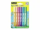 UHU Glitter Glue SHINY, Tuben 6x10ml