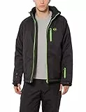 Ultrasport Herren Everest Softshelljacke, Schwarz/Grün, L