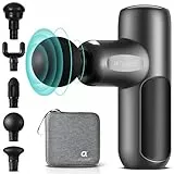 arboleaf Massagepistole mini Massage Gun, tragbare Muskelpistole 0,39kg mit 5 Silikonaufsätze & 5 Intensitätsstufen 3200 U/Min, Super leise Reisemassagegerät mit Transportcase für Muskelentspannung