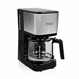 Princess Filter-Kaffeemaschine - 1,25 Liter Glaskanne, 12 Tassen, Edelstahl mit Permanentfilter, 246031