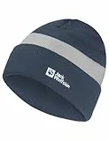 Jack Wolfskin Unisex Kinder Stripy Knit K Beanie-Mütze, Midnight Sky, M EU