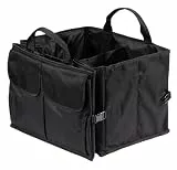 Hama Kofferraumtasche groß (Faltbare Autotasche, Kofferraum-Organizer mit Klettbefestigung inkl. Klettband) schwarz
