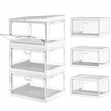 YFXCVSL 23Qt transparente Aufbewahrungsbehälter mit Deckel, 3 Stück, stapelbare Behälter für Aufbewahrung, Aufbewahrungsboxen, Aufbewahrungsbehälter, Organizer für Schlafzimmer