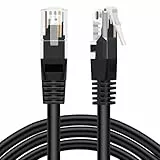 TNP Cat 5e Ethernet-Kabel, 7,6 m, Cat 5 Internet-Patchkabel, Cat5e-Kabel, RJ45-Stecker, LAN-Netzwerkkabel, Cat5-Draht, Patchkabel, Snagless Computer-Etherdraht (30 m, Schwarz)