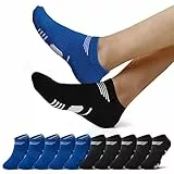 NUOZA Sneaker Socken Herren 43-46 Damen Sportsocken Kurze Laufsocken Wandersocken Running Socks Unisex Halbsocken 10 Paar Schwarz Blau