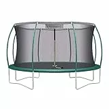 Ultrasport Unisex – Erwachsene 430 Gartentrampolin mit 430 cm Durchmesser, belastbar bis 150 kg, großes Outdoor Trampolin mit viel Platz und vielen Sicherheitsmerkmalen, Grün