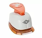 Wedo 168120 Motivlocher klein Pferd (mit praktischem Auffangbehälter, Ausstanzung 1,4 x 1,4 cm) grau / orange