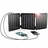 21W Tragbares Solarladegerät, BigBlue Faltbar Solarpanel (5V/4,2A Max.) mit USB-A und USB-C, IP68 Wasserdicht für Wandern, Camping, Kompatibel mit Handy, Tablette, Samsung, LG usw.