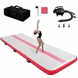 Tuxedo Sailor Airtrack Mat 2M/3M/4M, 10cm High Tumbling Mat, Inflatable Gymnastics Mat, Air Track Mat with Electric Air Pump, Gym Mat for Home/Gym/Cheerleading/Yoga