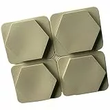 Dawwoti 4 Hexagon Silikon Backform 3D-Törtchen Moulds Soap Partei DIY Schokolade Silikon-Kuchen-Form - Zufällige Farbe