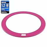 SONGMICS Trampolin Randabdeckung, Federabdeckung in Standardgröße für 366 cm Trampoline, Ø 366 cm, 30 cm breit, UV-resistent, reißfestes Trampolinzubehör, Randschutz, pink STP012P01