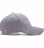 Ruyosn Kappe Herren Basecap Damen Verstellbar Cappy Waschbar Klassische Baseball Cap Unisex Sonnenschutz Baseballkappe Baumwolle Mütze Atmungsaktiv für Sport Wandern Ausflug Grau