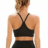 Sport-BH für Damen, Y-Cross-Back, gepolsterter Träger-Sport-BH, mittelstarker Halt, Workout-Yoga-BH mit abnehmbaren Körbchen
