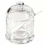 Cabilock Transparente Gewürzglas Vorratsdose mit Keramiklöffel Kompakter Küchenbehälter für Salz Pfeffer Zucker Platzsparend und Vielseitig für Haushalt und Gastronomie