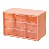Aufbewahrungsbox mit 9 Schubfächern aus Kunststoff Sortierkasten 18x12x10cm Kleinteilemagazin für Zuhause Werkstatt Büro zum Aufbewahren von Schmuck Werkzeug Schrauben Geeignet für Wandmontage