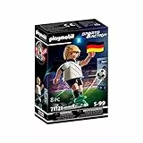 PLAYMOBIL Sports & Action 71121 Fußballspieler Deutschland, mit Kickfunktion und Torwand, ab 5 Jahren