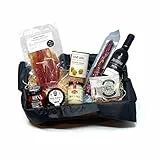 Geschenkbox Tapas-Abend für zwei - Präsentkorb mit Spanischen Feinkost Delikatessen | Geschenkset Geschenkkorb Spanien mit Rot-Wein