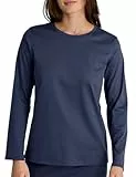 CALIDA Favourites Langarmshirt Damen, aus Baumwolle, pflegeleicht, weiche, lockere Passform