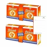 Brandt Der Markenzwieback 2er Spar-Pack (2 x 450g Doppelpack) – Original Knuspriger Zwieback Genuss – Der Klassiker im Großformat für die ganze Familie + Ben's Garden Notizblock Set