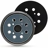 MOGRQAP 2 Stück 5 Zoll Schleifteller Exzenterschleifer, 8 Loch Hook und Loop Schleifpad Ersatzpad als Ersatzteil Stützteller Kletthaftteller für Milwaukee 51-36-7090 6021-21/für Ridgid R2600 R2601