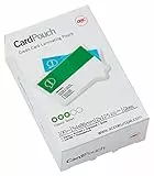 GBC Laminierfolien Kleinformat 54 x 86 mm, 125 mic, Ideal für Ausweise und Namensschilder, Robuste Laminiertaschen im 100er Pack, Glänzend, Transparent, 3740300