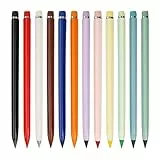 TENCOCO 12er-Pack Bunte, radierbare Buntstifte für Künstler, Studenten, Schulkinder, Leuchtend und langanhaltend