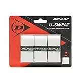 Dunlop Unisex U-Sweat Overgrip Griffband, Weiß, 3 Stück