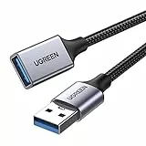 UGREEN USB 3.0 Verlängerungskabel 5Gbps USB 3.0 A Datenkabel Nylon und Aluminium Etui geflochten. (1M)