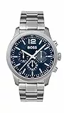 BOSS Chronograph Quarz Uhr für Herren mit Silbernes Edelstahlarmband - 1513527