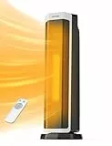 PELONIS 2 in 1 Elektrische Raumheizung 2000W mit Fernbedienung, energieeffiziente, tragbare Keramikheizung, 75° Oszillation, einstellbarer Thermostat, Kipp- und Überhitzungsschutz