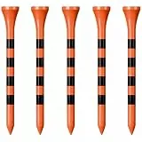 Zivisk Golf Tees Holz - 100 Stück 70mm Bambus Tees (Orange)