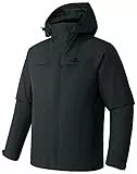 Pioneer Camp Outdoor Jacken für Herren Regenjacke Wasserdicht Atmungsaktiv mit Reißverschluss, Verstellbarem Saum und Kapuze（Dark Grey;XL