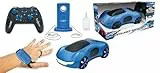 Lexibook, Crosslander Phantom RC, Ferngesteuertes Rennauto mit Rauchdüsen, bis zu 15 km/h, Driftmodus, Classic- und Gestenfernsteuerung, Sound- und Lichteffekte, Blau, RC65